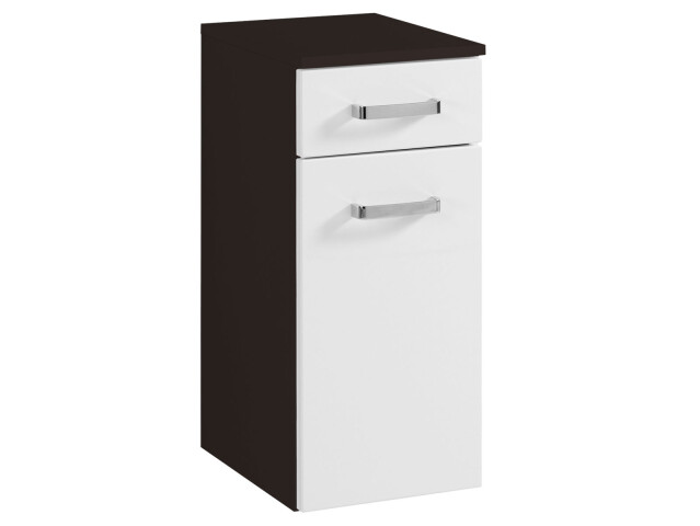 Unterschrank >Bologna< in Weiß/Hochglanz aus MDF - 30x79x35cm (BxHxT)