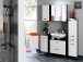 Midischrank >Bologna< in Weiß/Hochglanz aus MDF - 30x130x35cm (BxHxT)