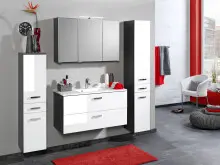 Hochschrank >Bologna< in Weiß/Hochglanz aus...
