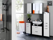 Badezimmer-Set >Bologna< (5 teilig) in graphitgrau...