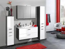 Badezimmer-Set >Bologna< in graphitgrau...