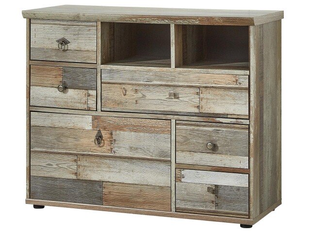 Kommode >Britta< in Driftwood Nachbildung aus Kunststoff - 99x80x39cm (BxHxT)