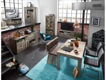 Sideboard >Britta< in Driftwood Nachbildung aus Kunststoff - 193x80x48cm (BxHxT)