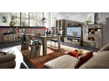 Highboard >Britta< in Driftwood Nachbildung aus Kunststoff - 99x133x39cm (BxHxT)