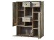 Highboard >Britta< in Driftwood Nachbildung aus Kunststoff - 99x133x39cm (BxHxT)