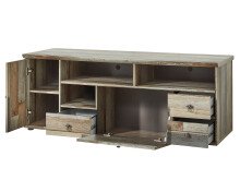 TV-Board >Britta< in Driftwood Nachbildung aus Kunststoff - 162x61x52cm (BxHxT)
