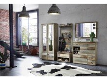 Garderobenschrank >Britta< in Driftwood Nachbildung - 78x188x40 (BxHxT)