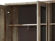 Garderobenschrank >Britta< in Driftwood Nachbildung - 109x188x40 (BxHxT)