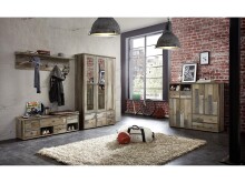 Garderobenschrank >Britta< in Driftwood Nachbildung - 109x188x40 (BxHxT)