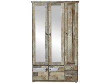 Garderobenschrank >Britta< in Driftwood Nachbildung - 109x188x40 (BxHxT)