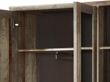 Garderobenschrank >Britta< in Driftwood Nachbildung - 109x188x40 (BxHxT)