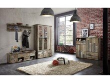 Garderobenschrank >Britta< in Driftwood Nachbildung - 109x188x40 (BxHxT)