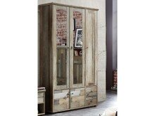 Garderobenschrank >Britta< in Driftwood Nachbildung - 109x188x40 (BxHxT)