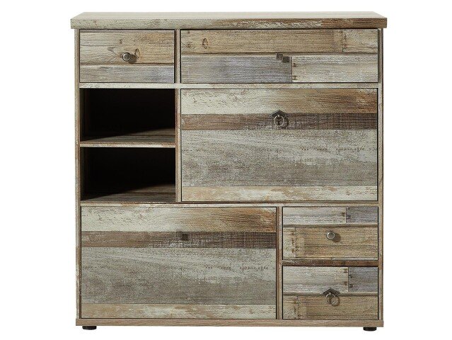 Schuhschrank >Britta< in Driftwood Nachbildung aus Kunststoff - 99x98x40 (BxHxT)