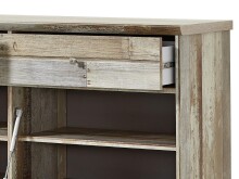 Schuhschrank >Britta< in Driftwood Nachbildung aus Kunststoff - 99x98x40 (BxHxT)