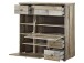 Schuhschrank >Britta< in Driftwood Nachbildung aus Kunststoff - 99x98x40 (BxHxT)