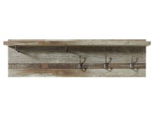 Garderobenpaneel >Britta< in Driftwood Nachbildung - 130x38x28cm (BxHxT)