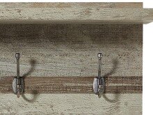 Garderobenpaneel >Britta< in Driftwood Nachbildung - 130x38x28cm (BxHxT)