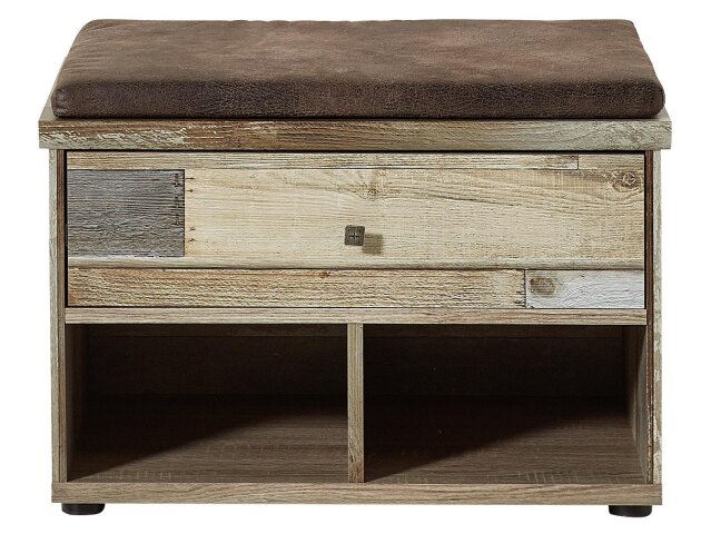 Sitzbank >Britta< in Driftwood Nachbildung aus Kunststoff - 67x47x40cm (BxHxT)