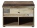 Sitzbank >Britta< in Driftwood Nachbildung aus Kunststoff - 67x47x40cm (BxHxT)