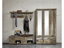 Sitzbank >Britta< in Driftwood Nachbildung aus Kunststoff - 130x47x40cm (BxHxT)