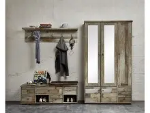 Sitzbank >Britta< in Driftwood Nachbildung aus Kunststoff - 130x47x40cm (BxHxT)