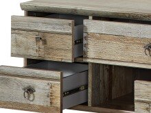 Sitzbank >Britta< in Driftwood Nachbildung aus Kunststoff - 130x47x40cm (BxHxT)