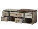 Sitzbank >Britta< in Driftwood Nachbildung aus Kunststoff - 130x47x40cm (BxHxT)
