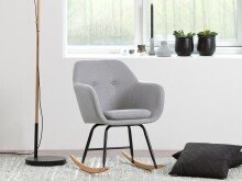 Schaukelstuhl >Eniza I< in Eiche aus Metall -...