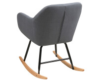 Schaukelstuhl >Eniza I< in Eiche aus Metall - 57x81x71cm (BxHxT)