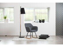 Schaukelstuhl >Eniza I< in Eiche aus Metall - 57x81x71cm (BxHxT)