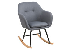 Schaukelstuhl >Eniza I< in Eiche aus Metall - 57x81x71cm (BxHxT)