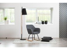 Schaukelstuhl >Eniza I< in Eiche aus Metall - 57x81x71cm (BxHxT)