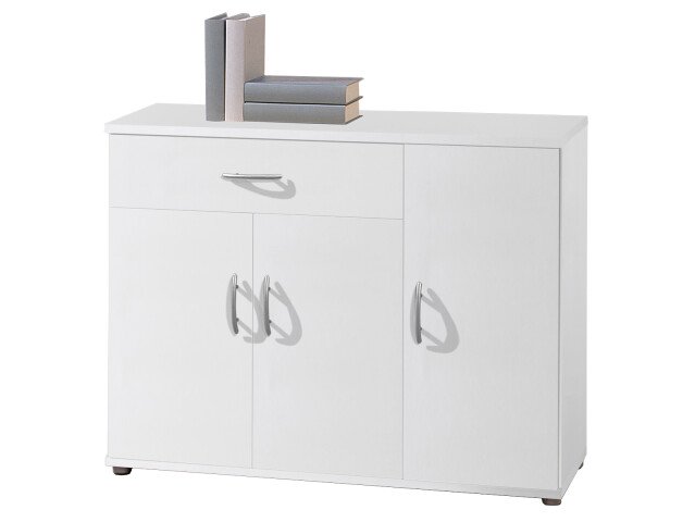 Kommode >Lissy< in Weiß aus Kunststoff - 90x70x30cm (BxHxT)