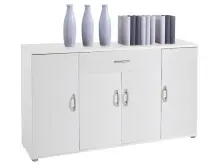 Sideboard >Lissy< in Weiß aus Kunststoff -...