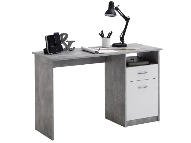 Schreibtisch >Jaden I< in Weiß - 123x76,5x50cm (BxHxT)