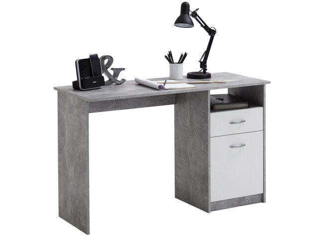 Schreibtisch >Jaden I< in Weiß - 123x76,5x50cm (BxHxT)