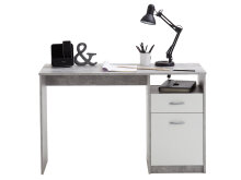 Schreibtisch >Jaden I< in Weiß - 123x76,5x50cm (BxHxT)