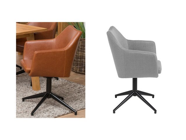 Esszimmerstuhl >Neri< in Schwarz aus Metall - 58x86x57cm (BxHxT)