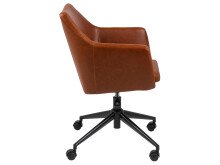 Drehstuhl >Neri< in Vintage cognac aus Metall - 58x95x58cm (BxHxT)