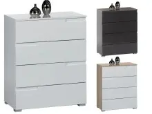 Kommode >Suzette< aus MDF - 65x80x40cm (BxHxT)