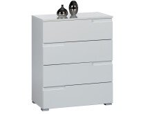 Kommode >Suzette< in Weiß aus MDF -...
