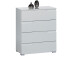 Kommode >Suzette< in Weiß aus MDF - 65x80x40cm (BxHxT)