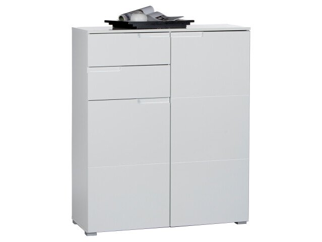 Kommode >Suzette< in Weiß aus MDF - 100x119x40cm (BxHxT)