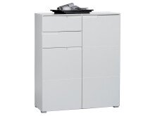 Kommode >Suzette< in Weiß aus MDF -...