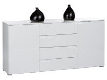 Sideboard >Suzette< in Weiß aus MDF -...