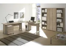 Büro-Set >Clermont< in Sonoma-Eiche aus Metall