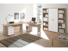Büro-Set >Clermont< in Sonoma-Eiche aus Metall