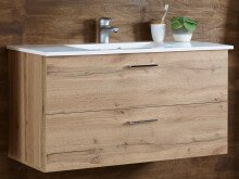 Badezimmer-Set >Bella< (3-teilig) in Wildeiche aus Glas - 165x190x45cm (BxHxT)