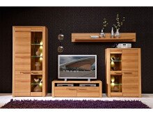 Vitrine >Nature Plus< in Kernbuche aus Metall - 85x185x40cm (BxHxT)